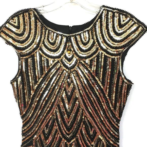 Roaring 20’s Style Showgirl Sequin Party Dress - Picture 2 of 13